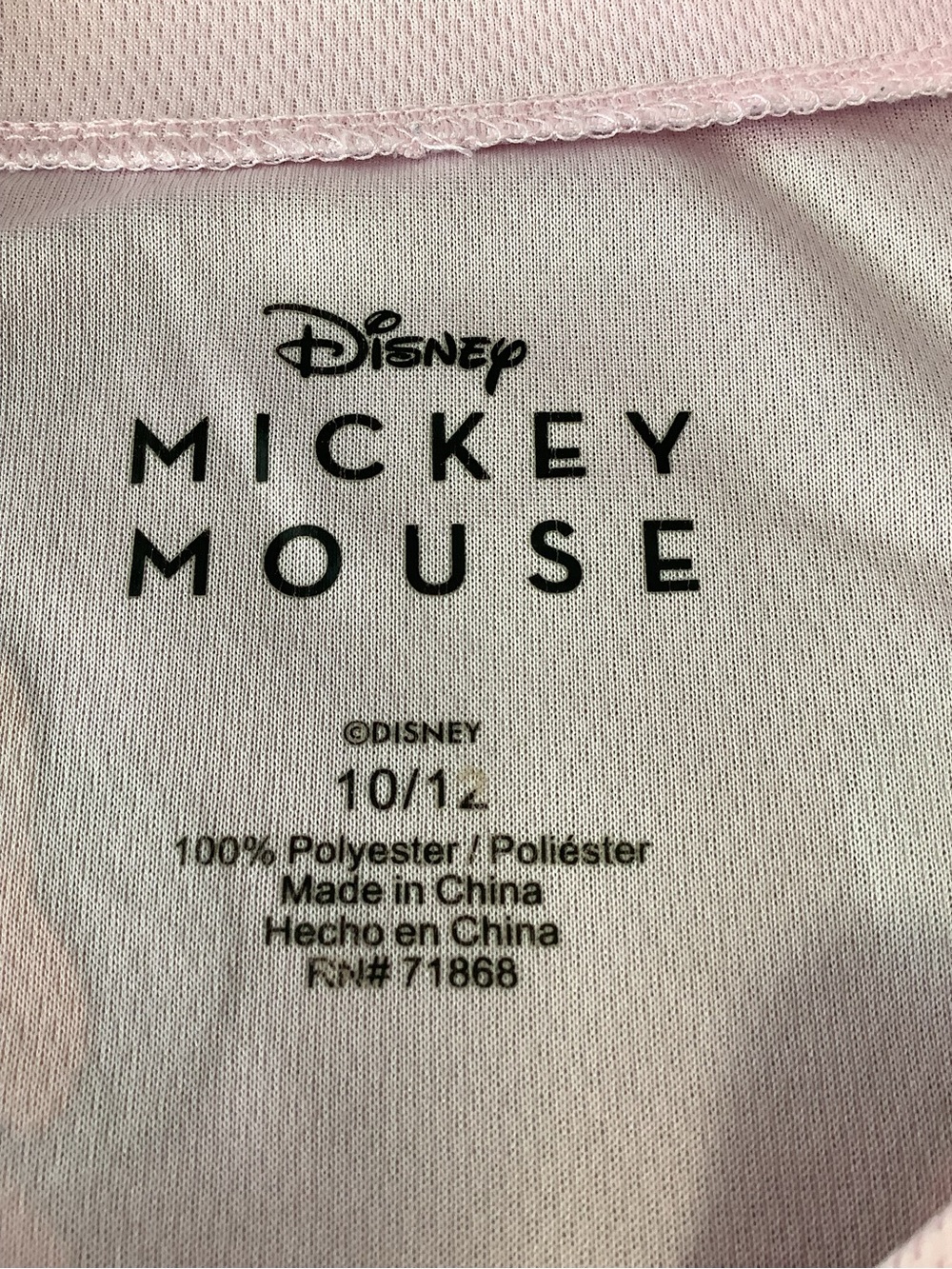 Mickey & Minnie Graphic Girls Baseball Jersey Size 10-12 - Picture 11 of 16